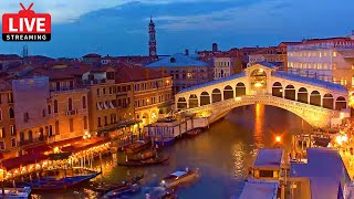🔴 Venice Italy Live Cam - Rialto Bridge in Live Streaming from Palazzo Bembo - Live Webcam - ライブカメラ
