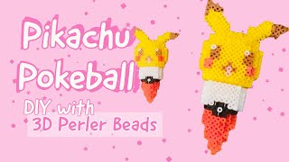 PIKACHU + Pokeball 3D Perler Cone | DIY Tutorial Perler Bead How-To Build
