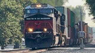 NS 4822 moving the weight of the world leads NS 21W at Manville NJ with awesome P3 horn! 7/28/2024