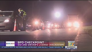 BPD conducts DUI checkpoint