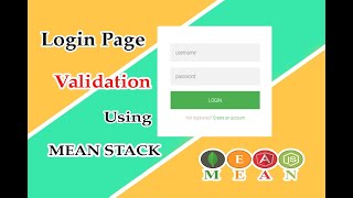 Login Page Validation | Using MEAN Stack | Studio 3T |Full Tutorial