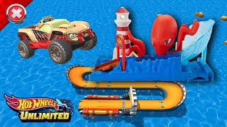 HOT WHEELS UNLIMITED : DAWGZILLA TRUCK RACE IN OCTOPUS TRACK | UNLEASHED GAMEPLAY MOBIL GAME ANAK
