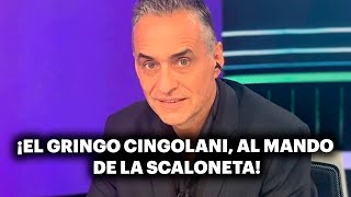 ¡El Gringo Cingolani llegó TyC Sports con el auto de la Scaloneta!