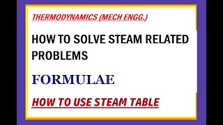 How to solve steam problems with Steam Tables (Thermodynamics) Lec - 1