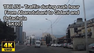 TBILISI - Traffic during rush hour | From Abanotubani to Gldani and Ortachala