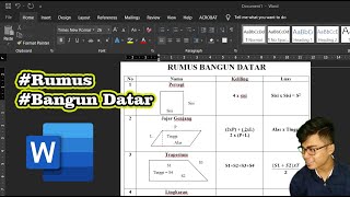 Cara Membuat Rumus Bangun Datar