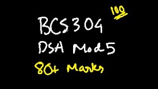 DSA MODULE 5 BCS304 Data Structures and its Applications | 22 Scheme VTU 3rd SEM CSE