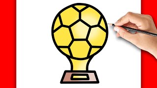 HOW TO DRAW BALLON D'OR GOLDEN BALL 2024 EASY | DRAWING STEP BY STEP