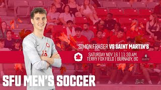 SFU Men's Soccer: Red Leafs vs Saint Martins - November 16th, 2024 | SENIOR DAY