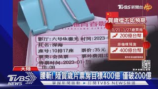 陸春節電影票房不如預期 官方公佈「曾經」單日700萬人染疫│TVBS新聞 @TVBSNEWS01