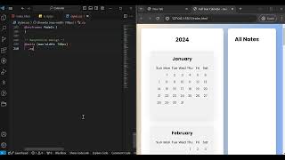 ASMR Coding: Build a Responsive Calendar with HTML, CSS & JavaScript | No Talking, Step-by-Step
