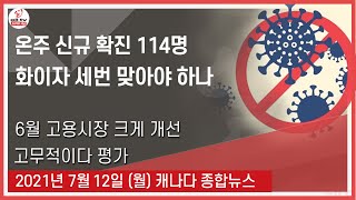 온주 신규 확진 114명 - 2021년 7월12일 (월 )