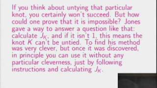 Edward Witten - Knots and Quantum Theory, Part 1