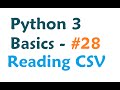 Python 3 Programming Tutorial - Reading from a CSV spreadsheet