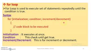 JAVA - MODULE 2 - TOPIC 10 - DO-WHILE LOOP & FOR LOOP