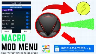 Agario New Macro Mod + Zoom and Full Control No Lag Xelahot for iOS and Android
