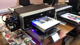 УФ принтер А3+r3000UV печать на алюминии в режиме Syncroprint