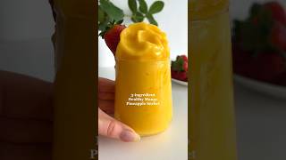 3-ingredient Healthy Mango Pineapple Sorbet☀️ #healthydessert #easyrecipes #healthyrecipes