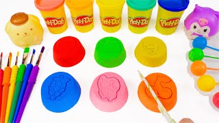 How to make Playdoh Animal and Fruits with Kinetic Sand 🌈 Kinetic Sand ASMR