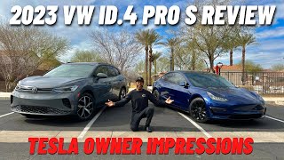 The 2023 VW ID.4 Is A $40,000 Fully Electric Family SUV | Pure Gray Pro S RWD (Tesla Fan Boy Review)