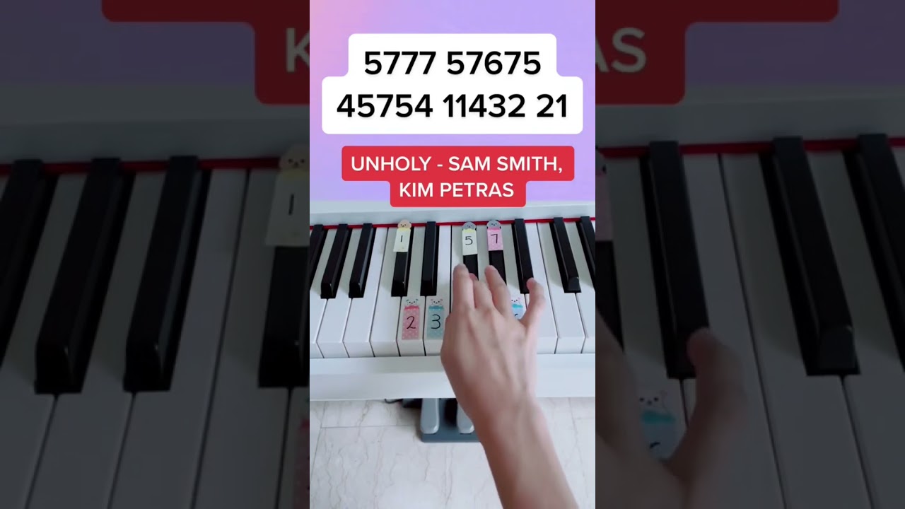 Unholy - Sam Smith & Kim Petras (Piano Tutorial) #unholy #pianobeginner ...