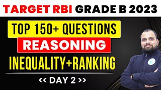 RBI Grade B Reasoning Practice MCQ | Phase 1 Reasoning Important Topics | RBI  2023 Preparation