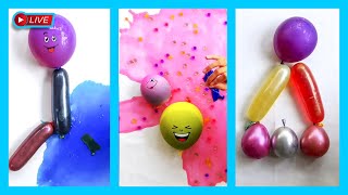 Compilation ASMR Various Water Colors | Happy Smiling Balloon Pop Reverse