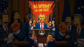 No Internet on 16 Jan 2025 prediction from Simpson #shortsvideo #shortsfeed #viralreels #viral