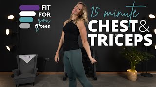 15 Minute Chest & Tricep Workout with Dumbbells | Fit for YOU fifteen