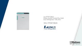 Lec PPSR158UK Under counter Control Plus Solid Door Refrigerator 158 Litres