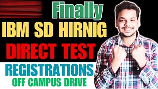 Finally IBM Direct Test Hiring | OFF Campus Drive | Latest Jobs | 2025, 2024 Batch Hiring