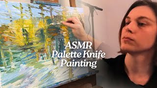 ASMR Palette Knife Painting | Relaxing Highway Impressionism | No Talking