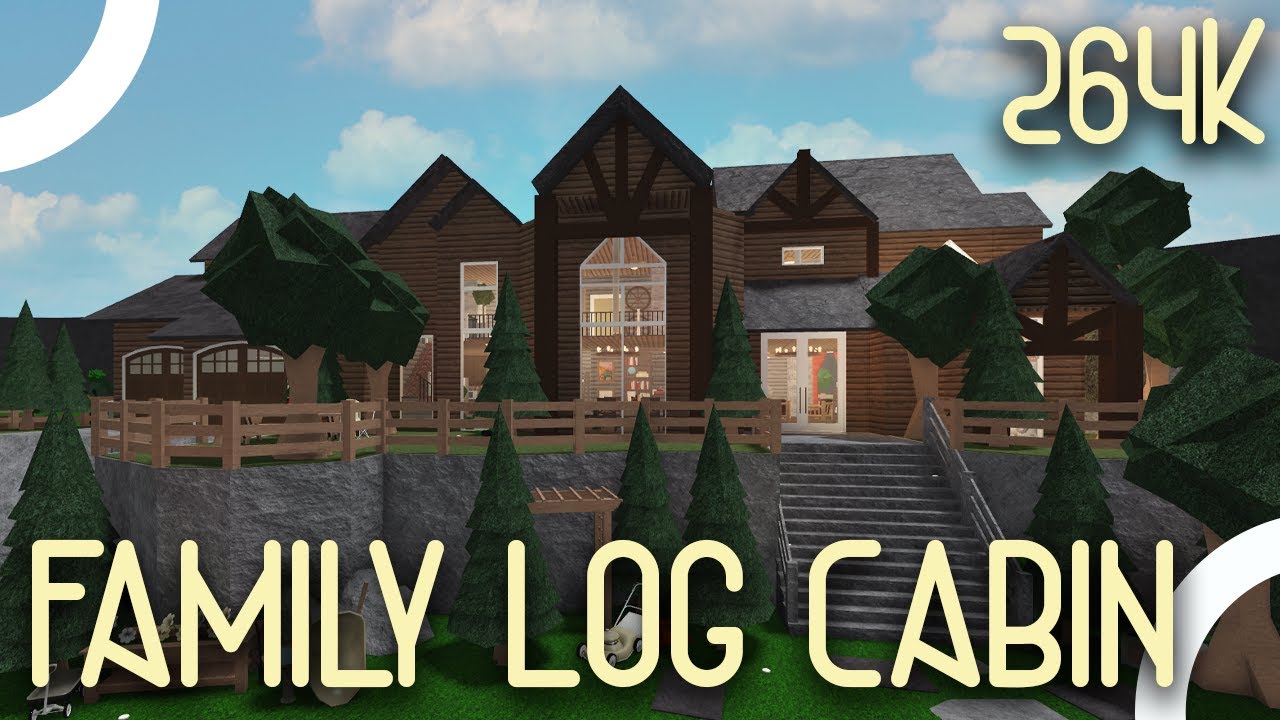 Bloxburg | Family Log Cabin Speed Build - YouTube