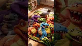 Cute Smiling Dinosaurs HD Digital Print Flannel