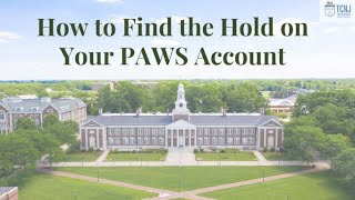 How to check your holds on PAWS