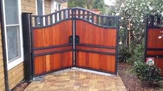 Trackless Bi Fold Gate - Automatic Gate Bi Folding with In Ground Viking I8