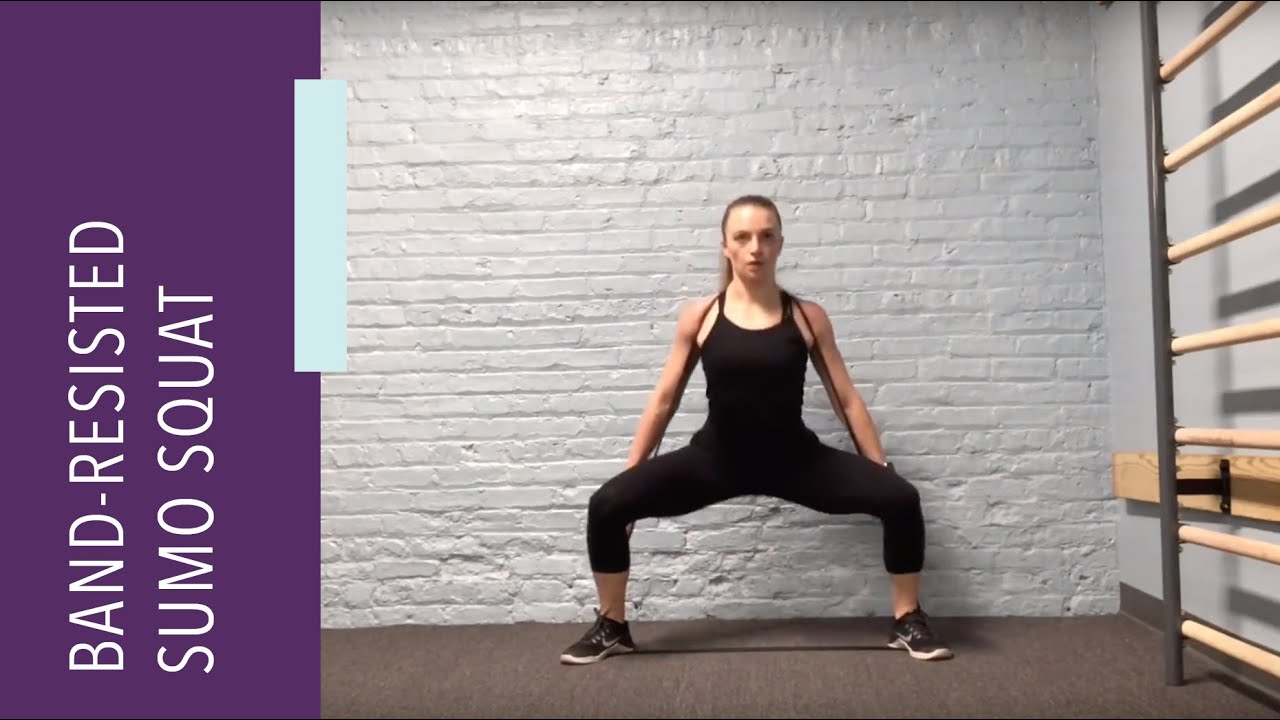 Band Resisted Sumo Squat Youtube