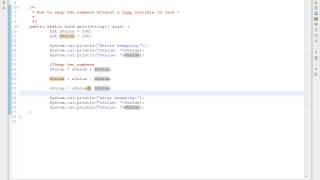 HOW TO SWAP TWO NUMBERS WITHOUT USING TEMP VARIABLE IN JAVA DEMO