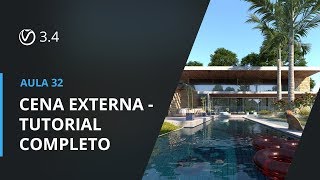 Vray 3.4 para SketchUp - Aula 32: CENA EXTERNA - TUTORIAL COMPLETO