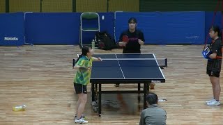 20230312福岡県卓球選手権（高校の部）高1～2女子準決勝（第5ゲーム）