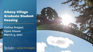 Albany Village Graduate Student Housing: Online Project Open House