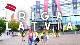 Riga Latvia Virtual Walking City Tour 4K 27 min