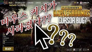 배틀그라운드 로비 마우스 커서가 사라졌다? 수정법! PUBG  Mouse cursor not visible