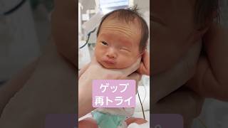 ゲップ再挑戦したんですが・・ww　#NICU　#Baby　#赤ちゃん　#ベビー　#低出生体重児　#子育て　#初めての子育て　#パパ　#育休　#可愛い　#自慢の子　#Cute　#べびちゃん　#出生体重　