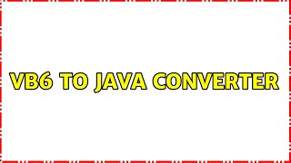 VB6 to Java Converter