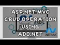 MVC Crud Operation using Ado.Net(Without Entity framework) | MVC Crud Example with Stored Procedure