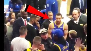 Stephen Curry Tries To Keep the Peace In Fans !!
