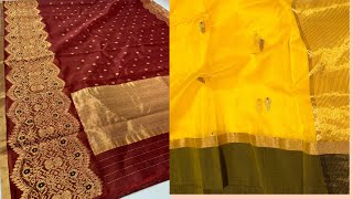 PURE   CHANDERI SILK*#saree #whatsapp🙏🙏 👆