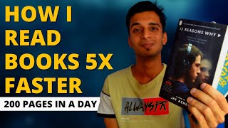 200 PAGES in 1 DAY😱 | How I READ books 5x faster | 🤑🚀🧠 my secret tips