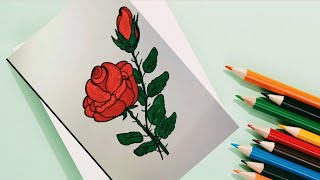 How To Draw A Rose Step by step for Beginners.#"Easy Rose Drawing Tutorial "# Realistic Rose"